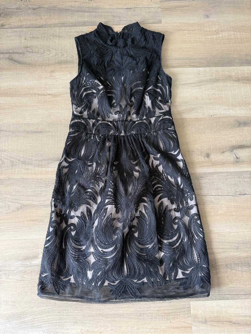 Yoana Baraschi x Anthropologie Black Lace Silk Blend Cocktail Dress - US 0 - Picture 2 of 5